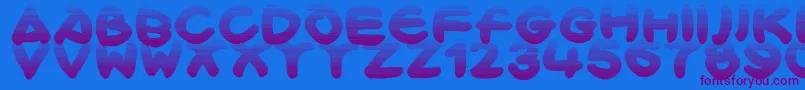 Bloxx Font – Purple Fonts on Blue Background