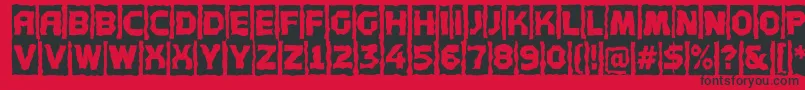 AConceptottlcmbr Font – Black Fonts on Red Background