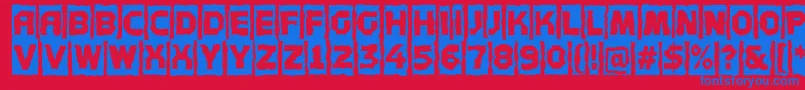 フォントAConceptottlcmbr – 赤い背景に青い文字