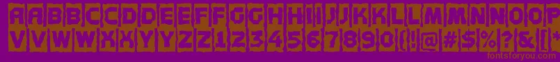 AConceptottlcmbr Font – Brown Fonts on Purple Background