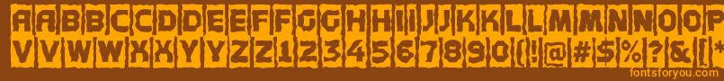 AConceptottlcmbr Font – Orange Fonts on Brown Background