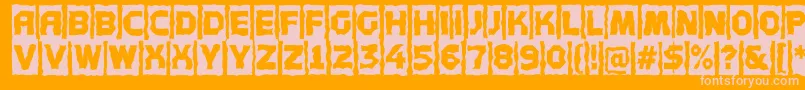 AConceptottlcmbr Font – Pink Fonts on Orange Background