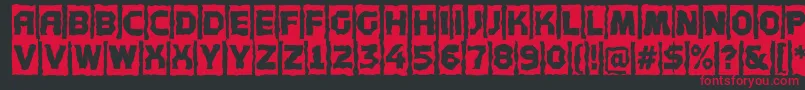 AConceptottlcmbr Font – Red Fonts on Black Background