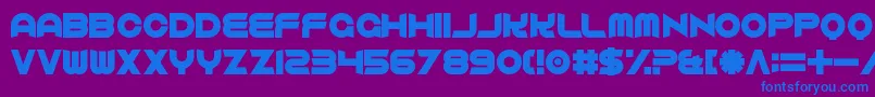 ComfortablyFucked Font – Blue Fonts on Purple Background