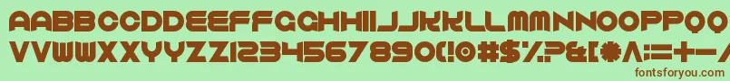 ComfortablyFucked Font – Brown Fonts on Green Background