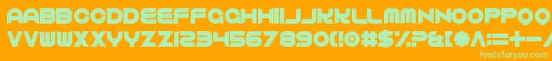 ComfortablyFucked Font – Green Fonts on Orange Background