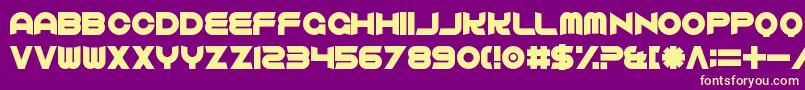 ComfortablyFucked Font – Yellow Fonts on Purple Background