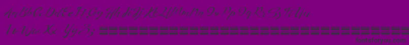 HerdreyDemo-Schriftart – Schwarze Schriften auf violettem Hintergrund