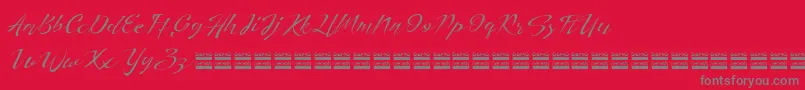 HerdreyDemo Font – Gray Fonts on Red Background
