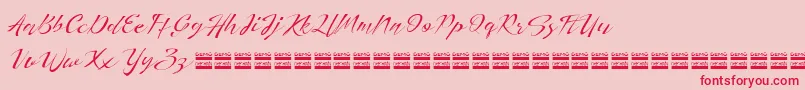 HerdreyDemo Font – Red Fonts on Pink Background