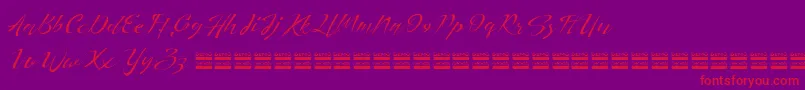 HerdreyDemo Font – Red Fonts on Purple Background