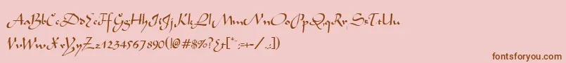 MochaNormal Font – Brown Fonts on Pink Background