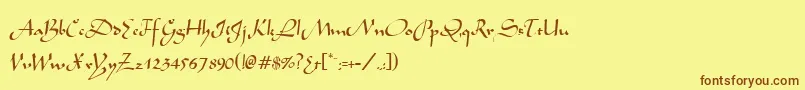 Шрифт MochaNormal – коричневые шрифты на жёлтом фоне