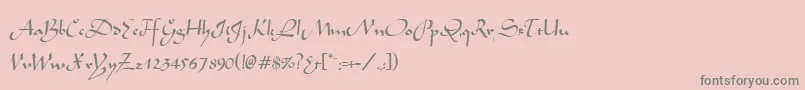 MochaNormal-Schriftart – Graue Schriften auf rosa Hintergrund