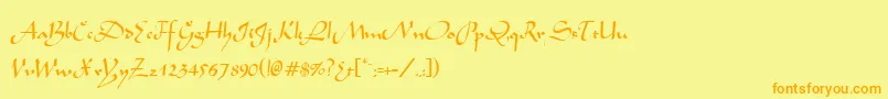MochaNormal Font – Orange Fonts on Yellow Background
