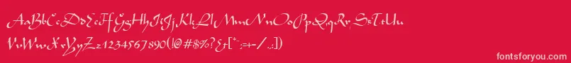 MochaNormal Font – Pink Fonts on Red Background
