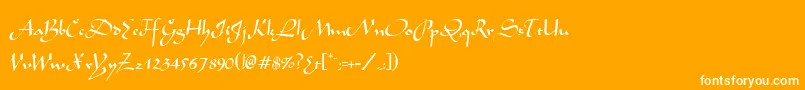 More about MochaNormal Font MochaNormal Font – White Fonts on Orange Background