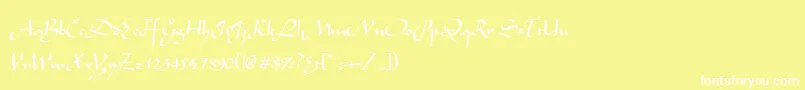 フォントMochaNormal – 黄色い背景に白い文字