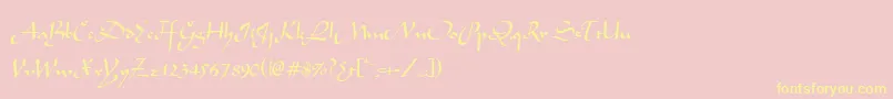 MochaNormal Font – Yellow Fonts on Pink Background