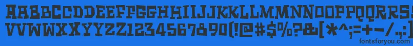 SurfingAshtrayDemo Font – Black Fonts on Blue Background