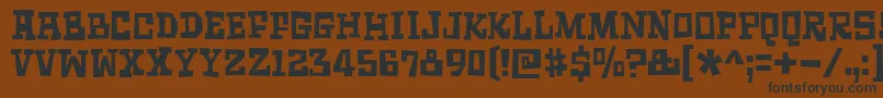 SurfingAshtrayDemo Font – Black Fonts on Brown Background