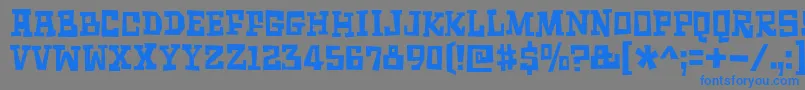 SurfingAshtrayDemo Font – Blue Fonts on Gray Background