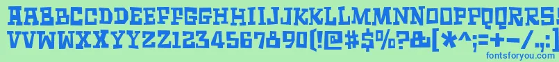 SurfingAshtrayDemo Font – Blue Fonts on Green Background