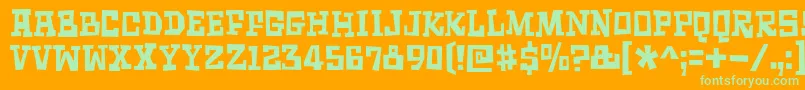 SurfingAshtrayDemo Font – Green Fonts on Orange Background