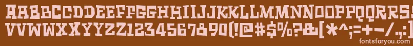 SurfingAshtrayDemo Font – Pink Fonts on Brown Background