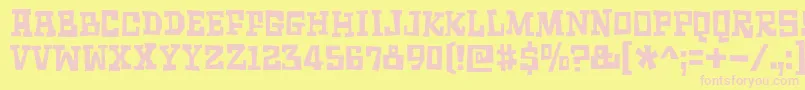 SurfingAshtrayDemo Font – Pink Fonts on Yellow Background