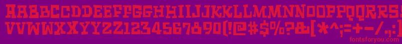 SurfingAshtrayDemo Font – Red Fonts on Purple Background