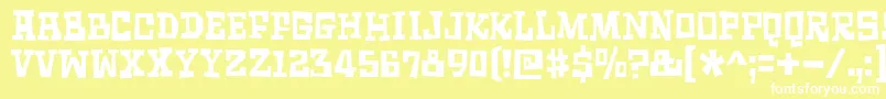 SurfingAshtrayDemo Font – White Fonts on Yellow Background