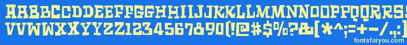 SurfingAshtrayDemo Font – Yellow Fonts on Blue Background