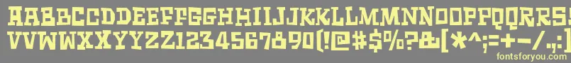 SurfingAshtrayDemo Font – Yellow Fonts on Gray Background