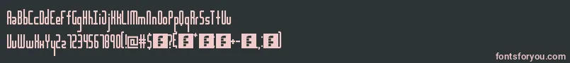 Шрифт TheDistance – розовые шрифты на чёрном фоне