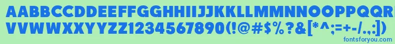 フォントRace1BranntNcv – 青い文字は緑の背景です。