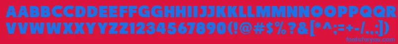 Race1BranntNcv Font – Blue Fonts on Red Background