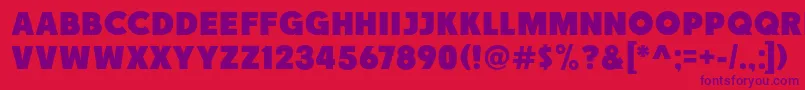 Race1BranntNcv Font – Purple Fonts on Red Background