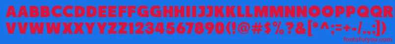 Race1BranntNcv Font – Red Fonts on Blue Background