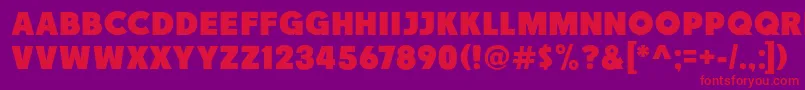 フォントRace1BranntNcv – 紫の背景に赤い文字