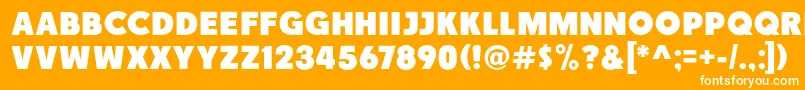 Race1BranntNcv Font – White Fonts on Orange Background
