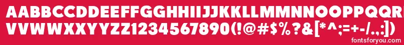 フォントRace1BranntNcv – 赤い背景に白い文字
