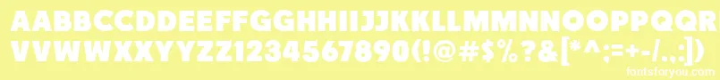 Race1BranntNcv Font – White Fonts on Yellow Background