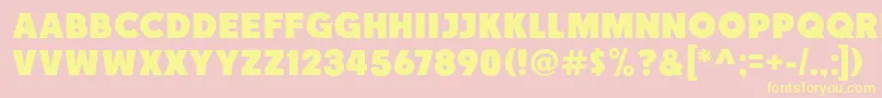 Race1BranntNcv Font – Yellow Fonts on Pink Background