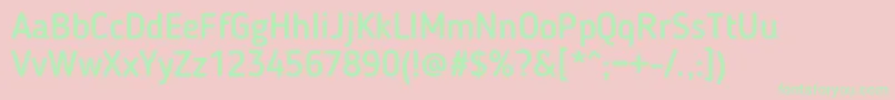 フォントBloggerSansMedium – ピンクの背景に緑の文字