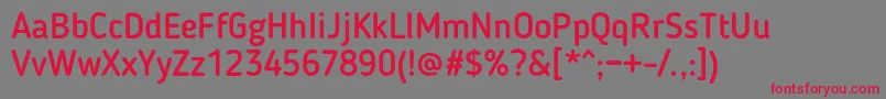 BloggerSansMedium Font – Red Fonts on Gray Background