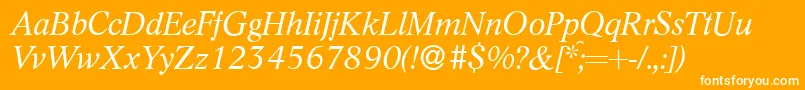 L730RomanItalic Font – White Fonts on Orange Background