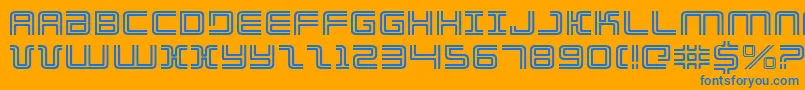 ElectionDayExpanded Font – Blue Fonts on Orange Background