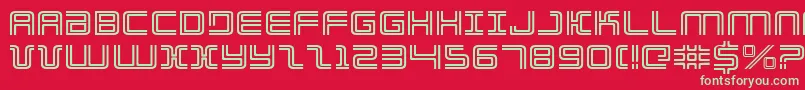 ElectionDayExpanded Font – Green Fonts on Red Background