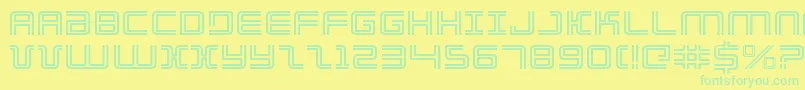 ElectionDayExpanded Font – Green Fonts on Yellow Background